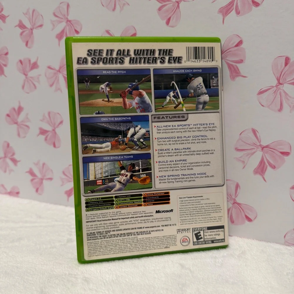 XBOX EA SPORTS‎ MVP BASEBALL 2005 VIDEO GAME DISC AND CASE